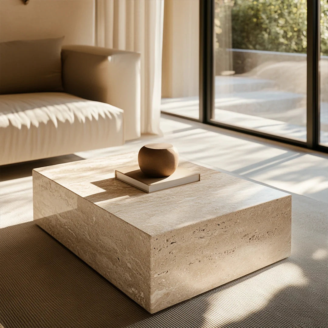 stone block coffee table