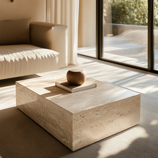 stone block coffee table
