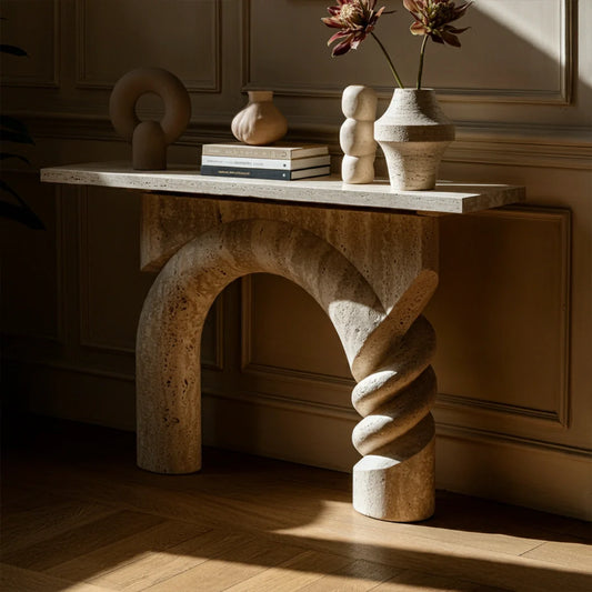 twisted arch console table